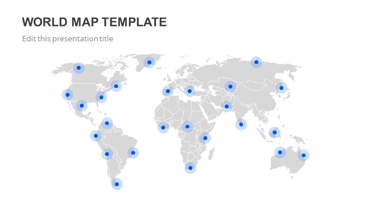 Editable World Map Powerpoint Template Slidemarket