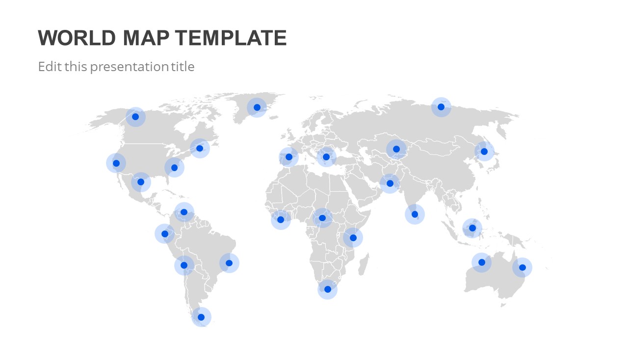 World Map Background For PowerPoint