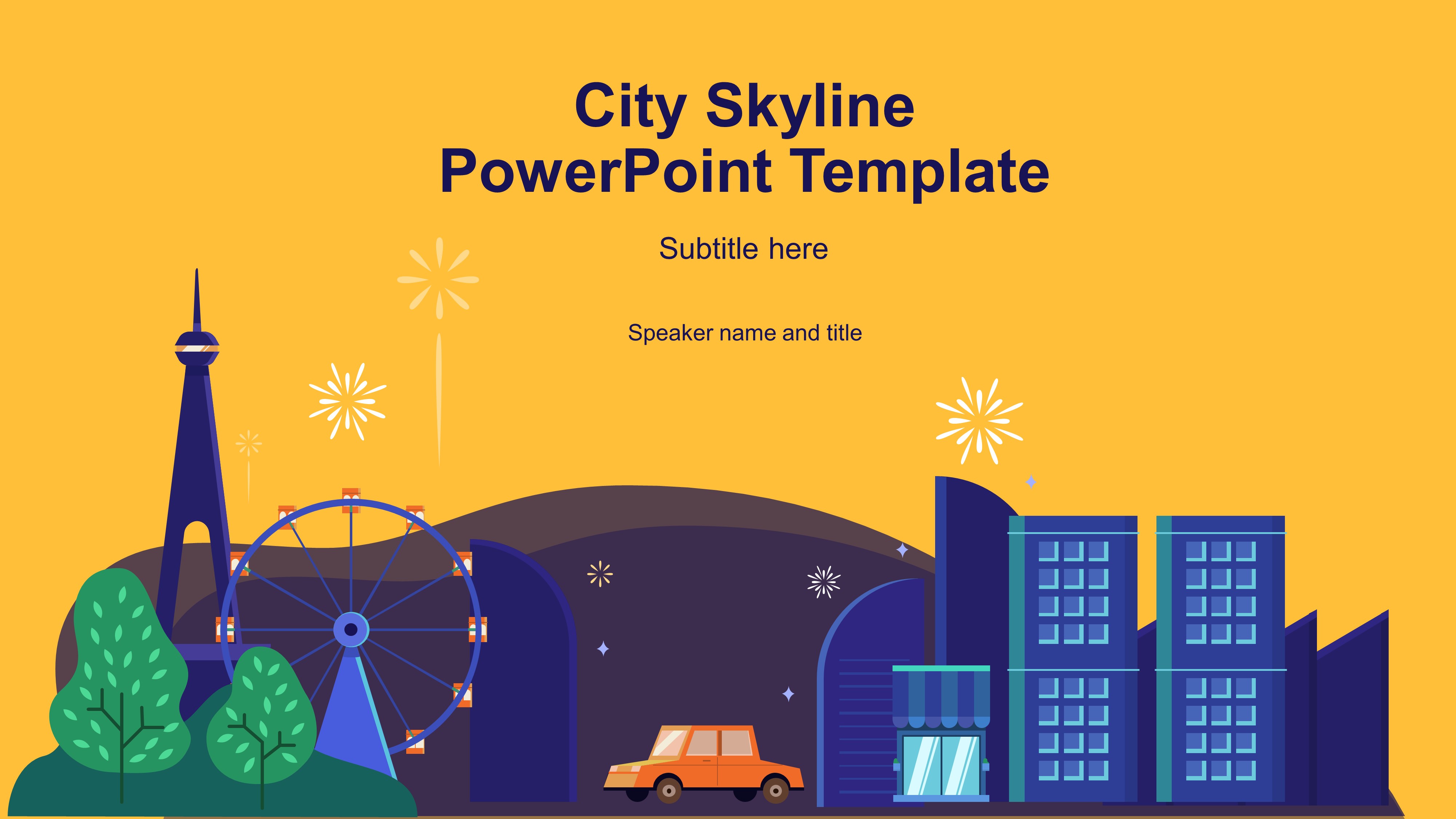 city-skyline-powerpoint-template-slide-market