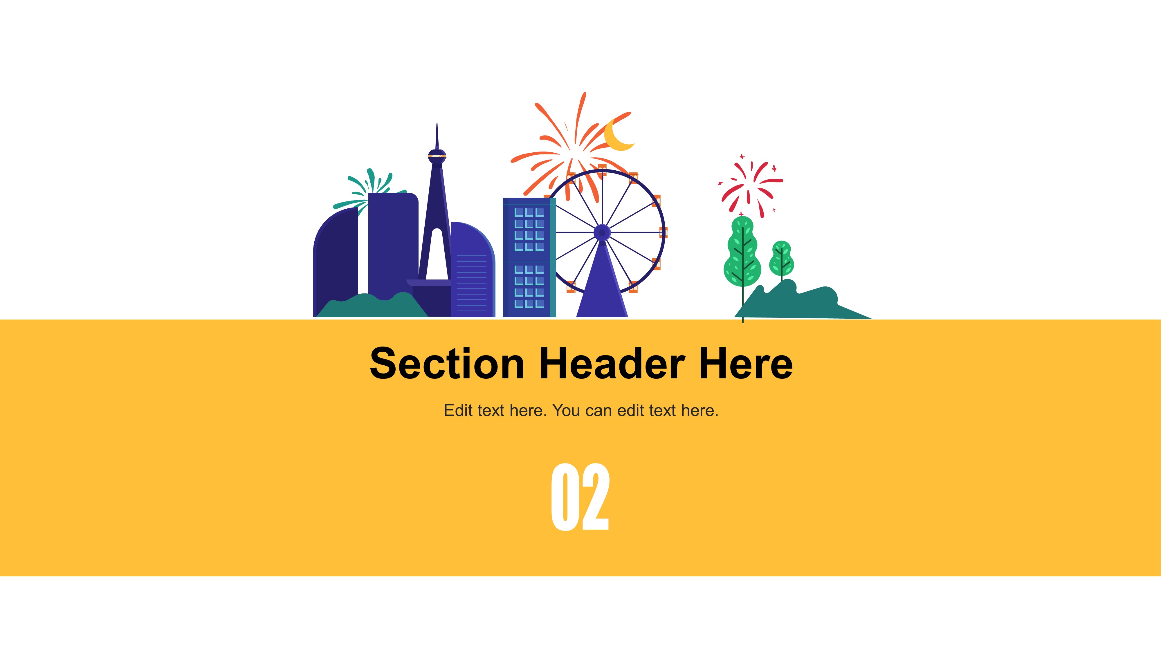 City Skyline PowerPoint Template Slide Market