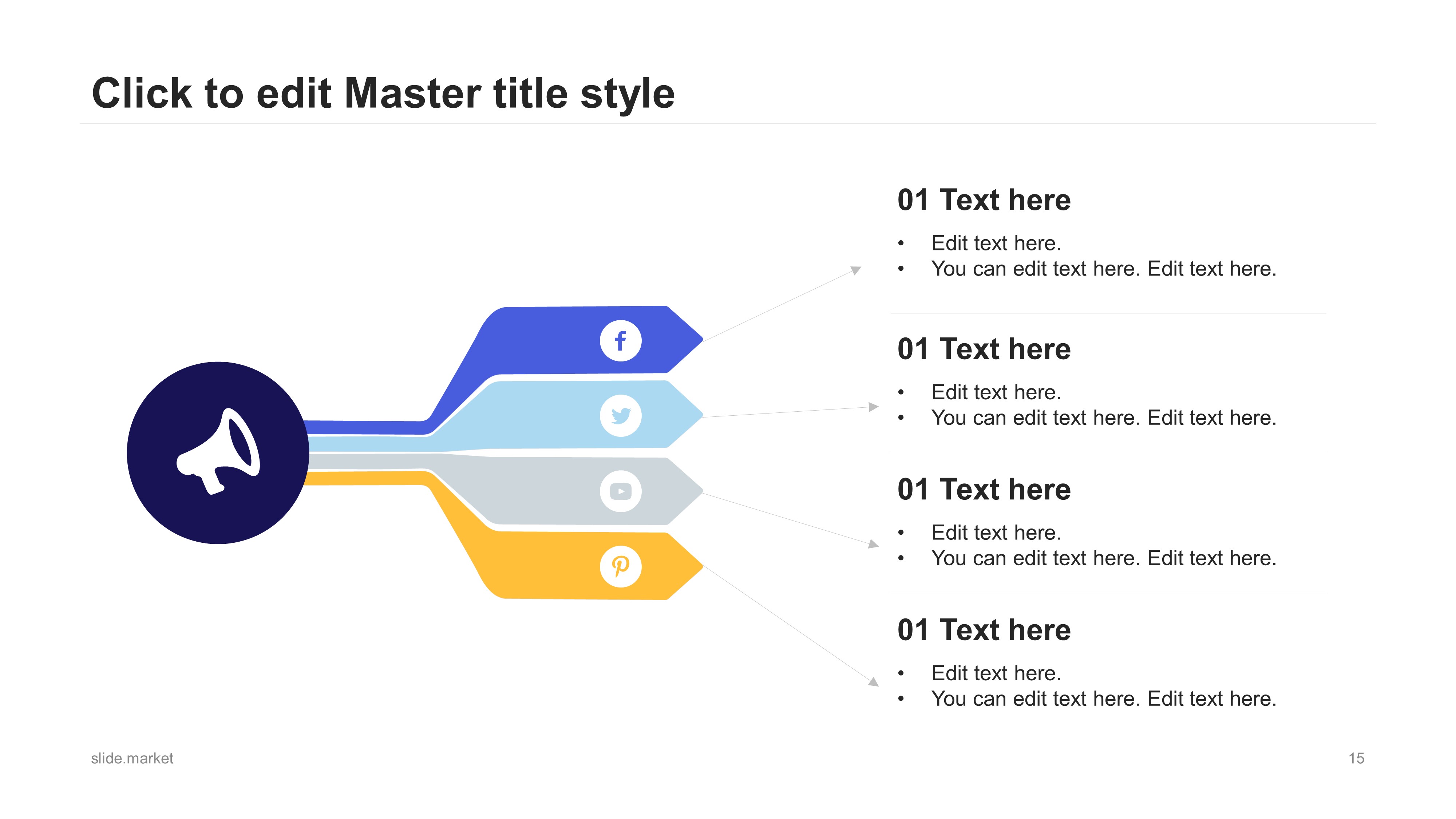 City Skyline PowerPoint Template Slide Market
